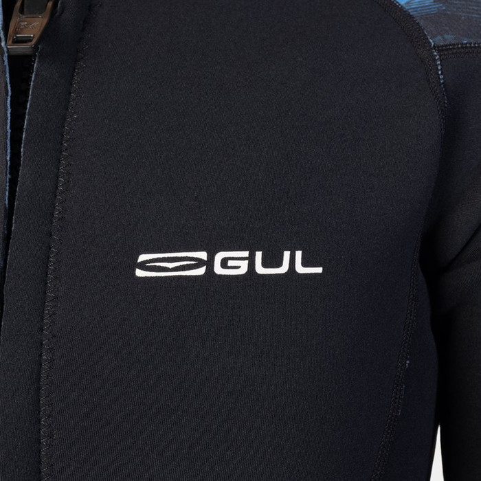 2024 Gul Veste De Combinaison Luna7 Front Zip Sup Wetsuit Jacket La6301-c1 - Nu Wave Camo / Black